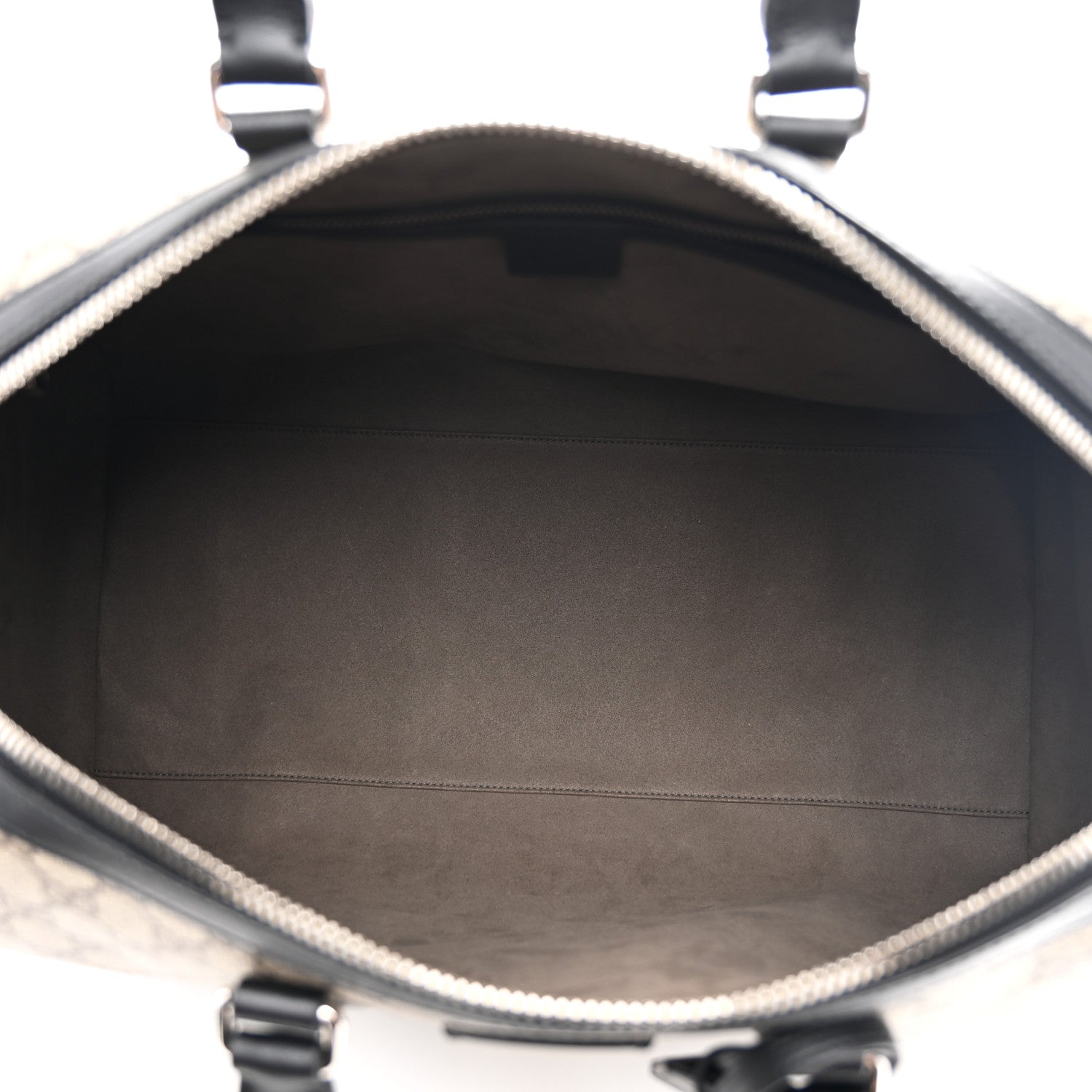 GG Supreme Monogram Selleria Calfskin Medium Duffle Beige Ebony Black