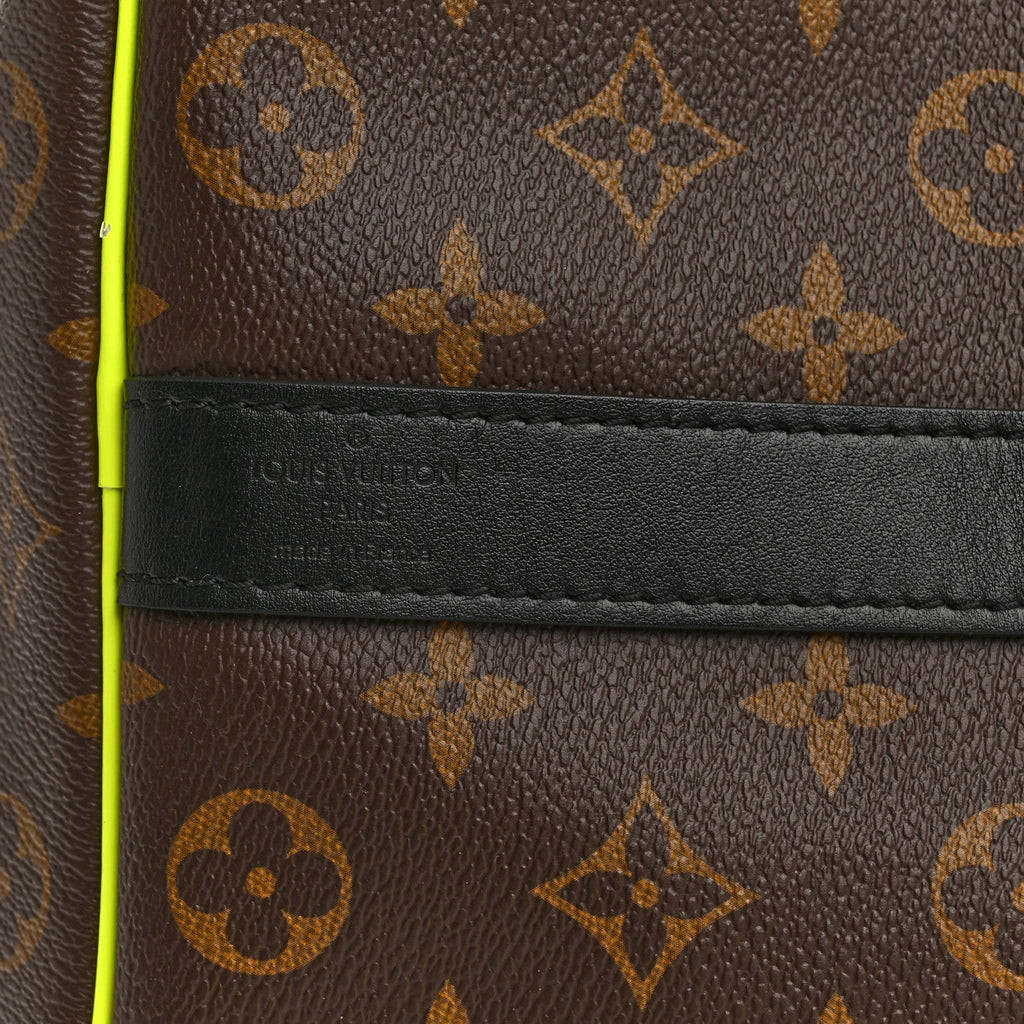 MONOGRAM MACASSAR KEEPALL BANDOULIERE 50 FLORESCENT YELLOW