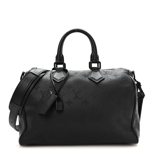 CALFSKIN MONOGRAM SPEEDY P9 BANDOULIERE 30 ULTRA BLACK