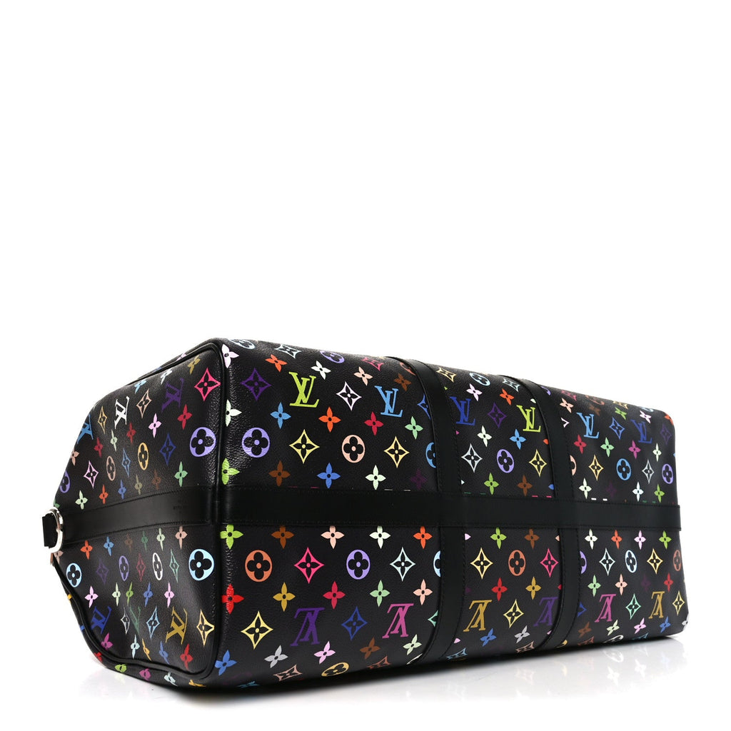 LV X TM MONOGRAM MULTICOLOR KEEPALL BANDOULIERE 50 BLACK