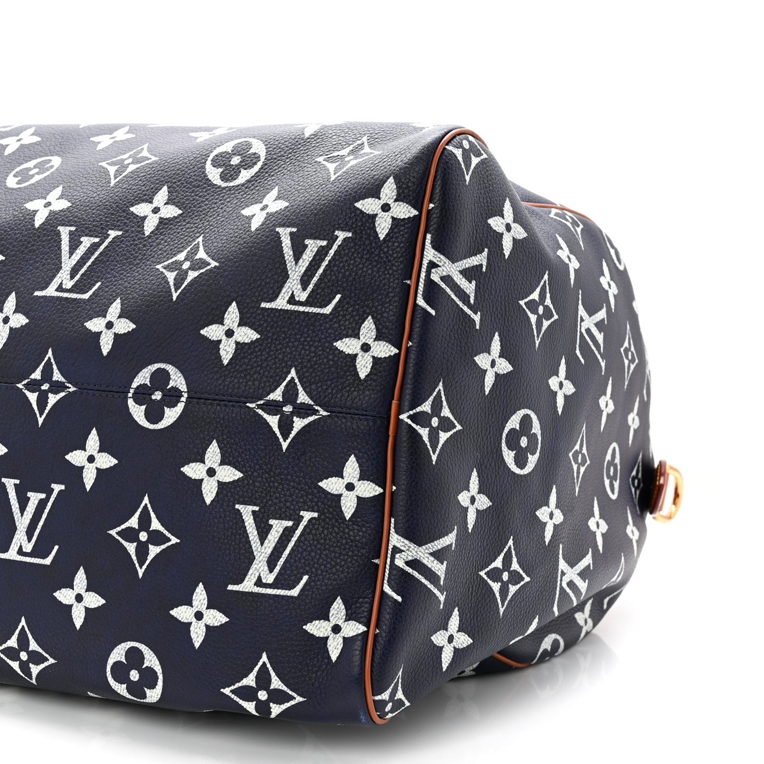 CALFSKIN MONOGRAM SPEEDY P9 BANDOULIERE 50 INDIGO