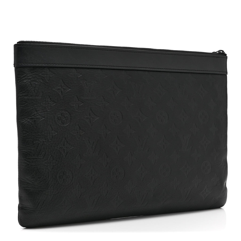 CALFSKIN MONOGRAM SHADOW DISCOVERY POCHETTE BLACK