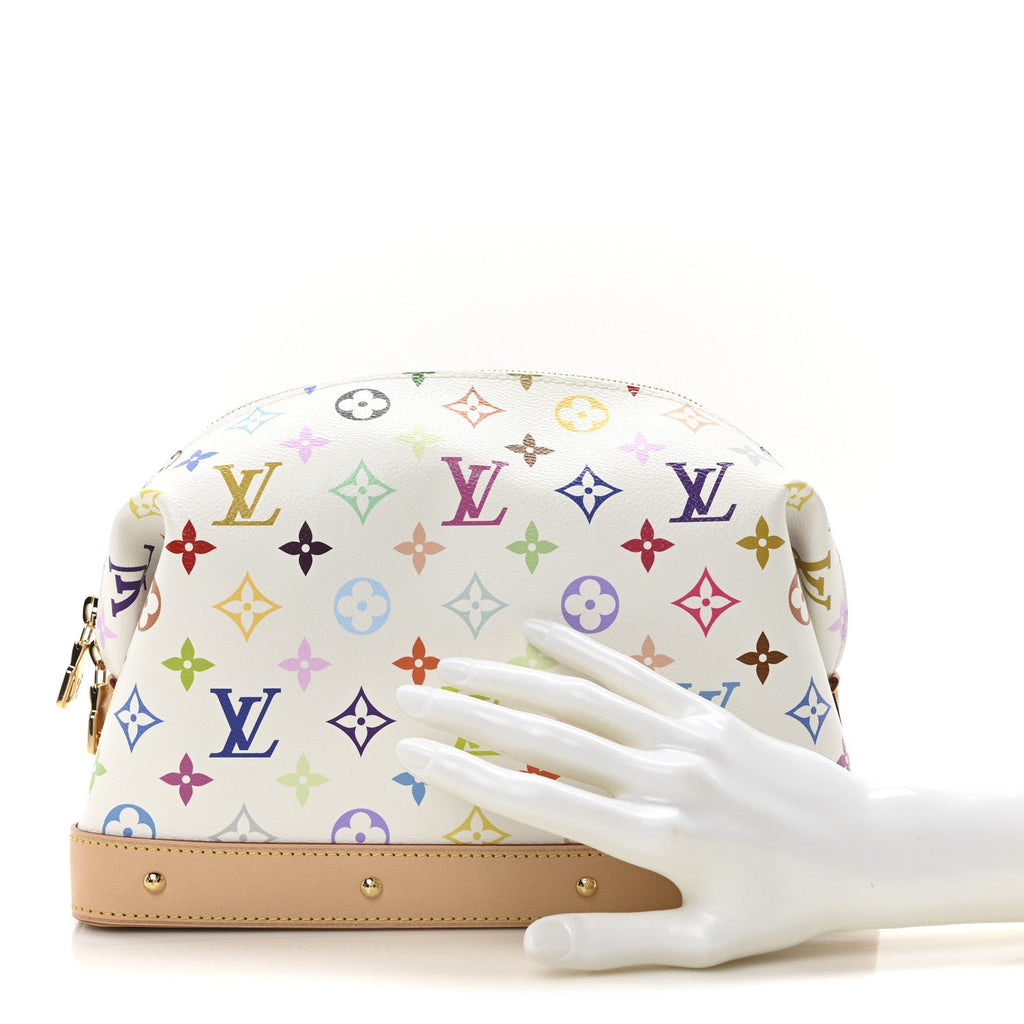LV x TM Monogram Multicolor Cosmetic Pouch GM White