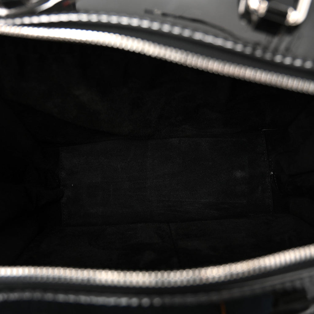 Patent Quilted Travel Kit Vanity Case Black