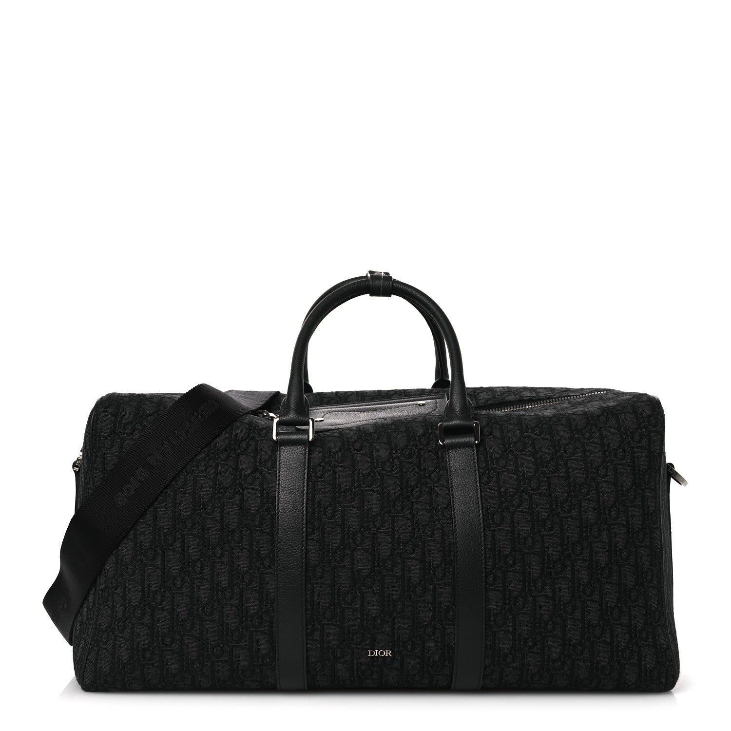 OBLIQUE JACQUARD GRAINED CALFSKIN LINGOT 50 BLACK