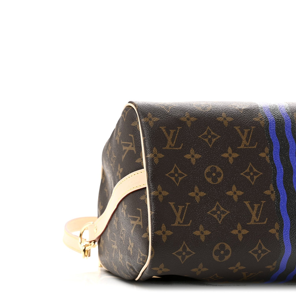 MON MONOGRAM SPEEDY BANDOULIERE 30 INDIGO BLUE KHAKI
