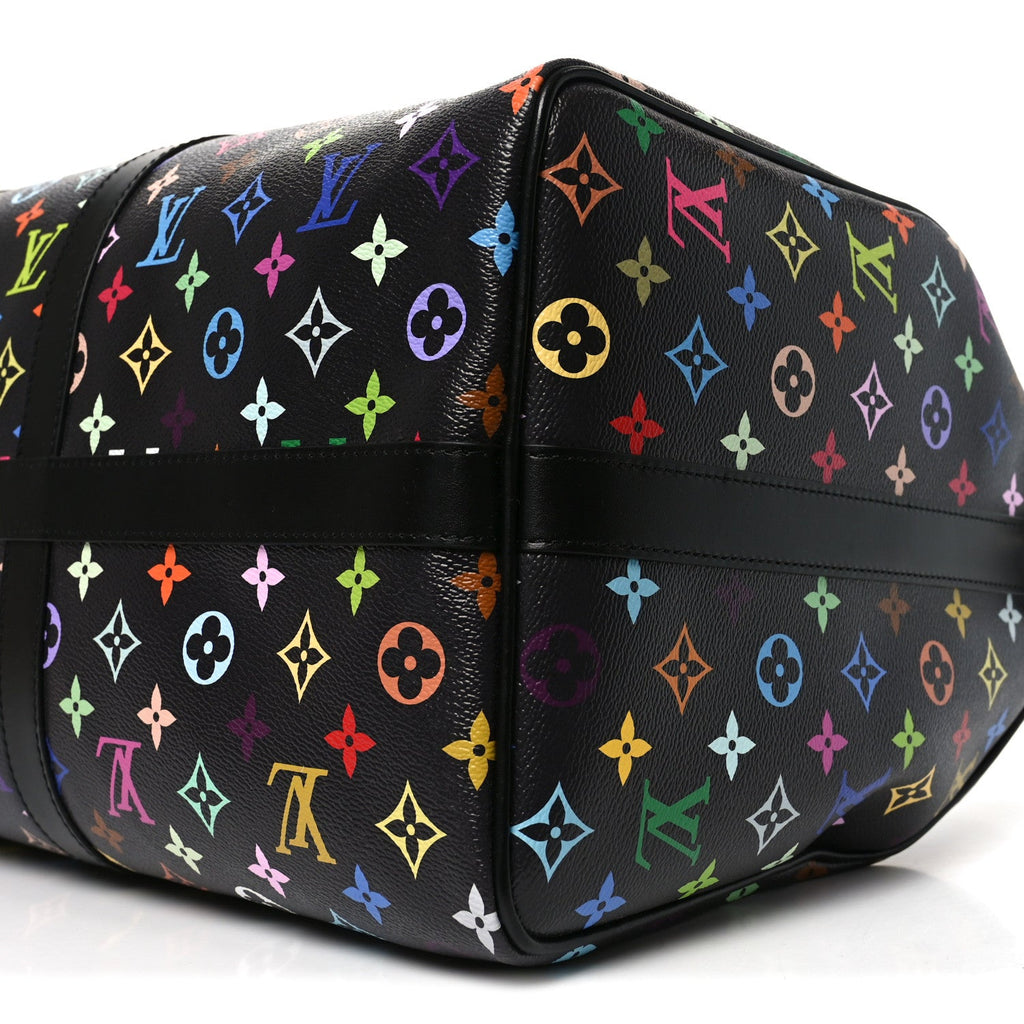 LV X TM MONOGRAM MULTICOLOR KEEPALL BANDOULIERE 50 BLACK