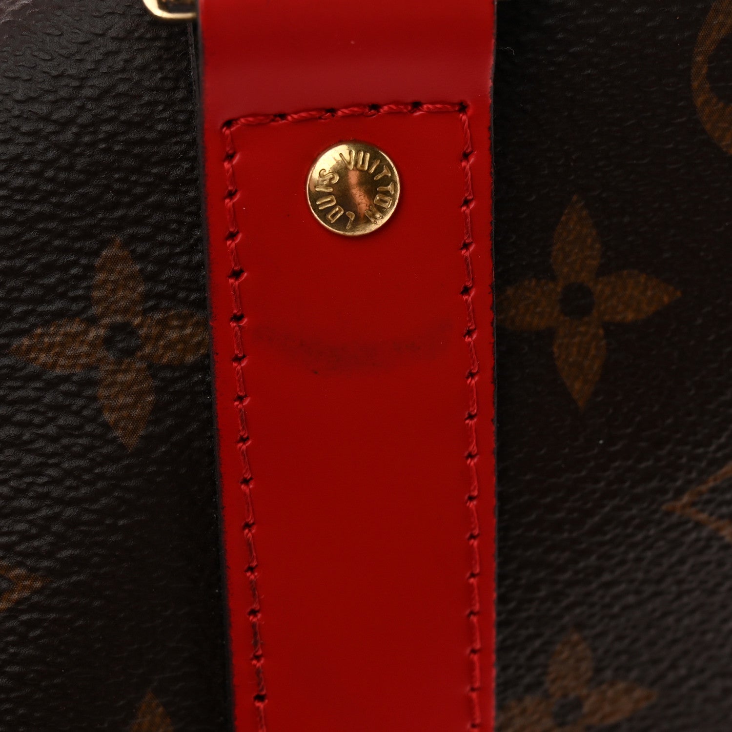 Calfskin Monogram Keepall Bandouliere 50 Coquelicot