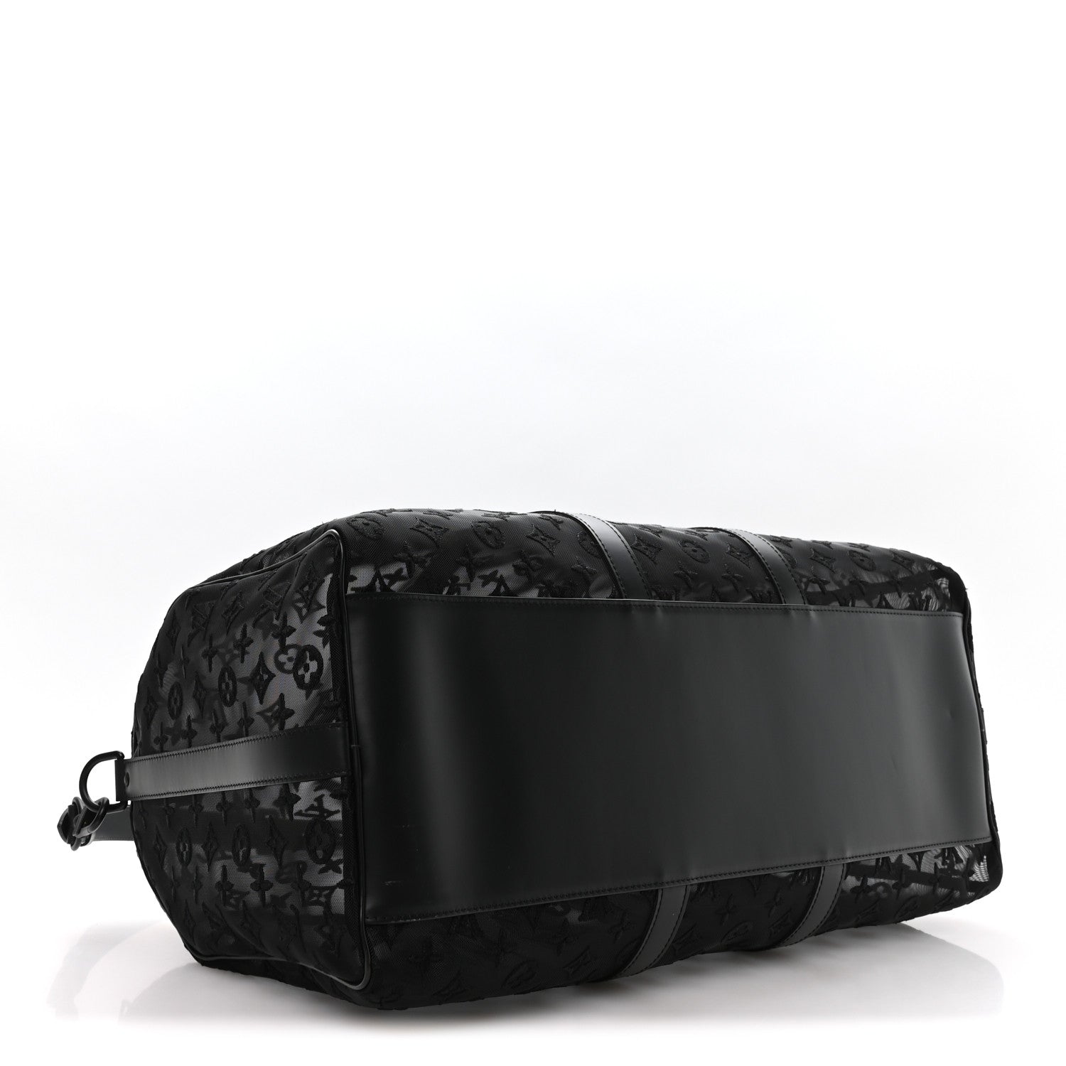 MONOGRAM SEE THROUGH KEEPALL BANDOULIERE 50 BLACK