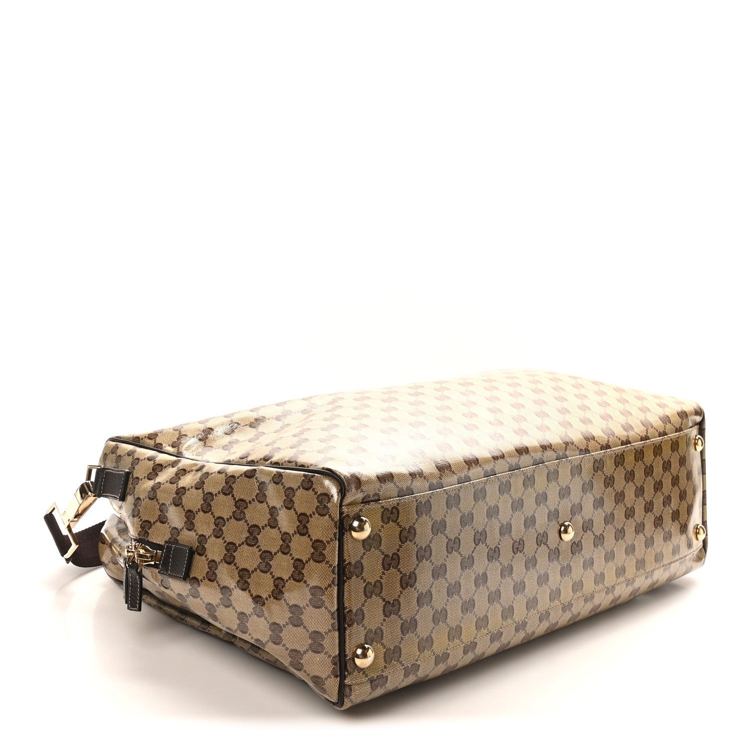 Crystal Monogram Large Carry On Duffle Bag Dark Brown