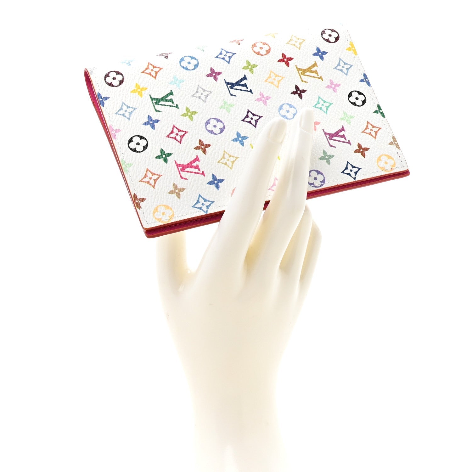 LV X TM Monogram Multicolor Passport Cover White