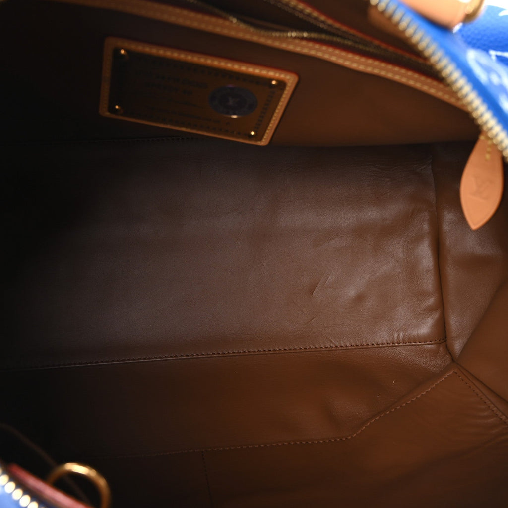 Calfskin Monogram Speedy P9 Bandouliere 40 Blue