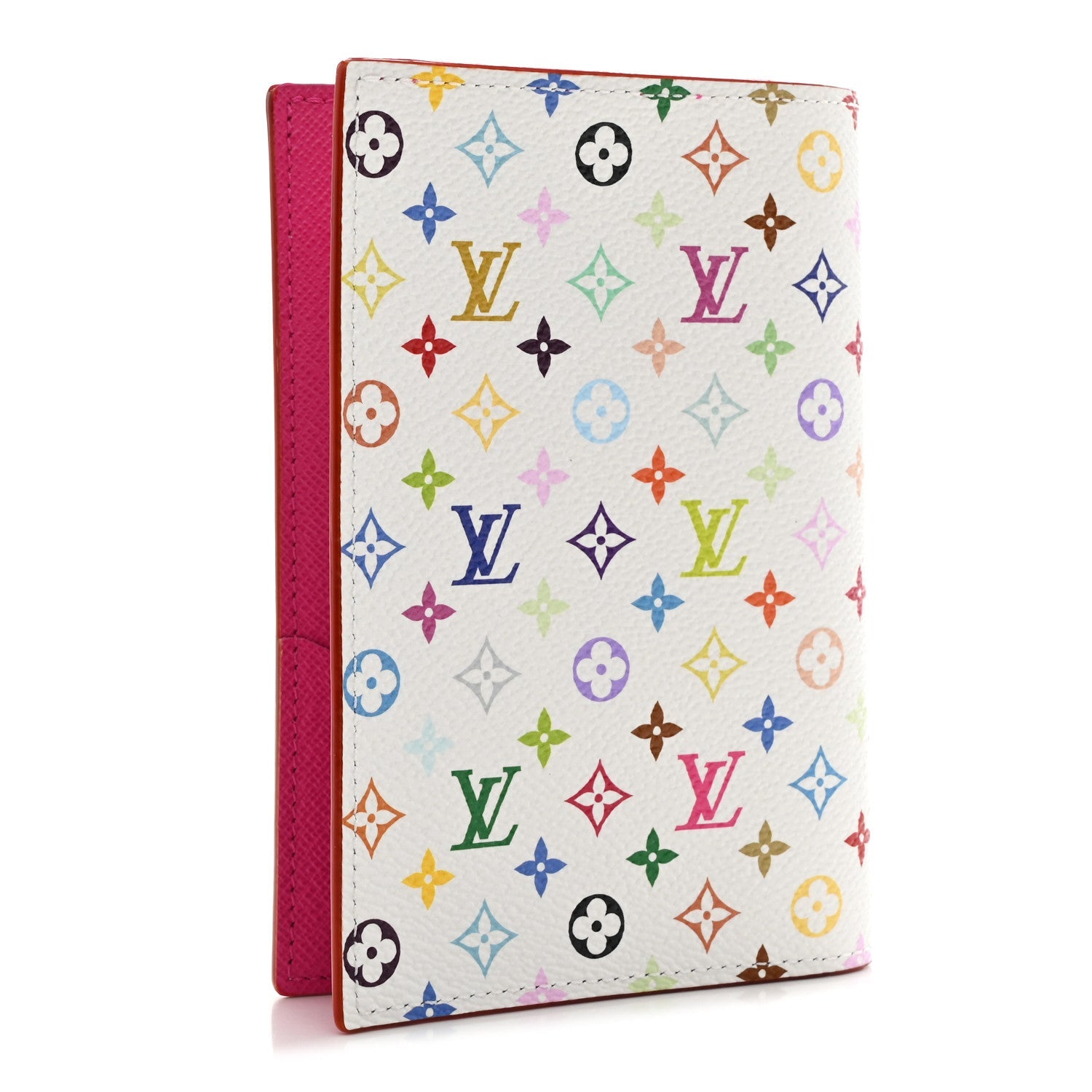 LV X TM Monogram Multicolor Passport Cover White