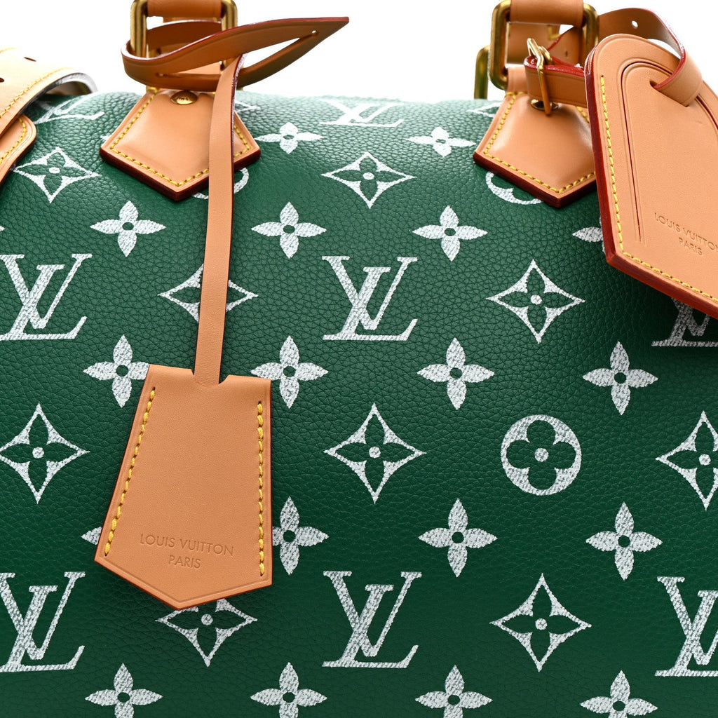 Calfskin Monogram Speedy P9 Bandouliere 30 Green