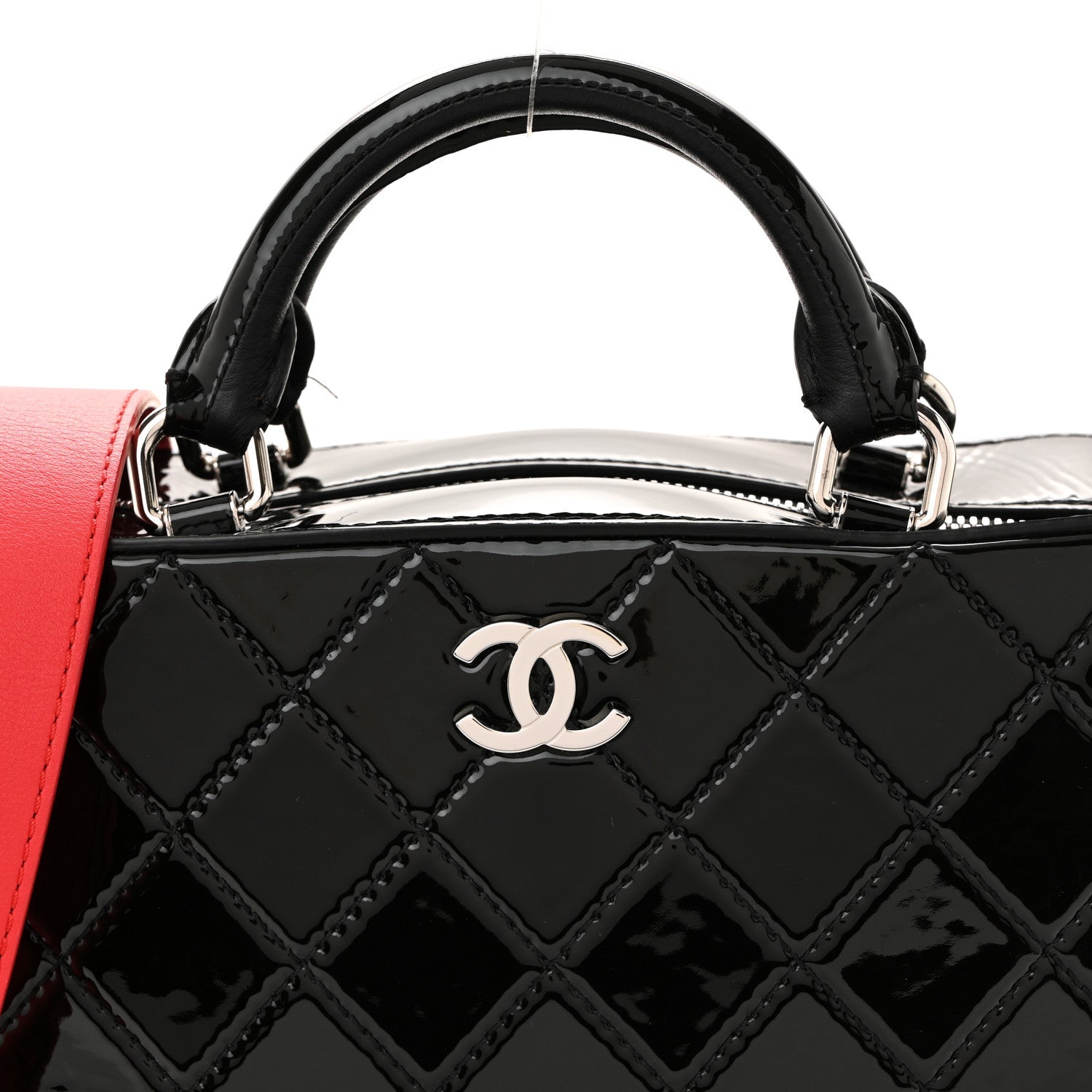 Patent Quilted Travel Kit Vanity Case Black