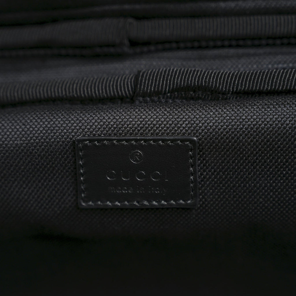 GG SUPREME MONOGRAM CALFSKIN CABIN TROLLEY BLACK
