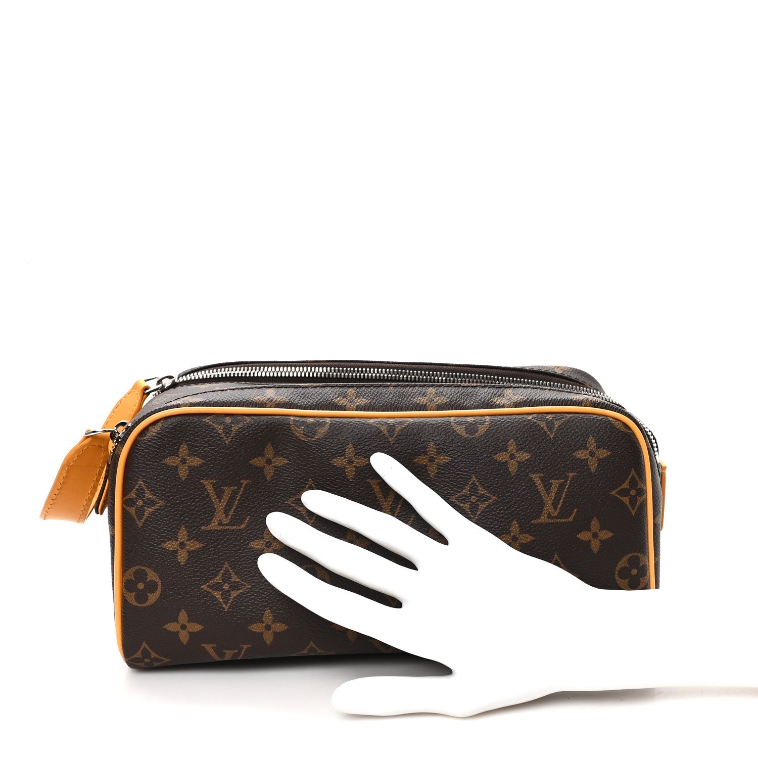 MONOGRAM MACASSAR DOPP KIT TOILET POUCH SAFRAN YELLOW
