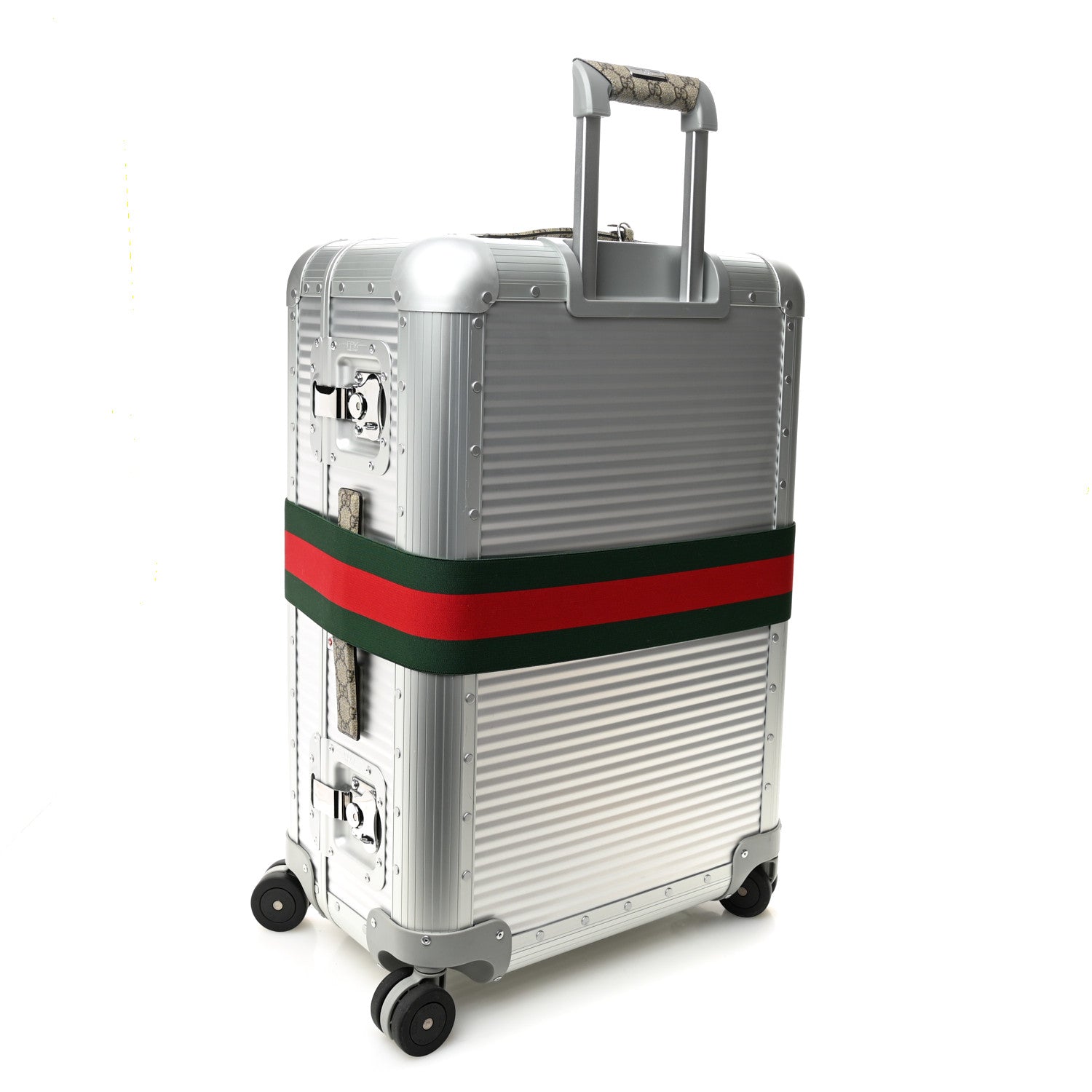 Gucci Aluminum Web Medium Porter Cabin Plus Trolley