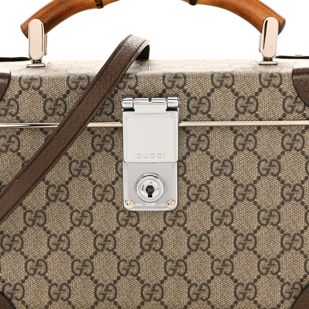 GG Supreme Monogram Globe-Trotter Beauty Case Brown