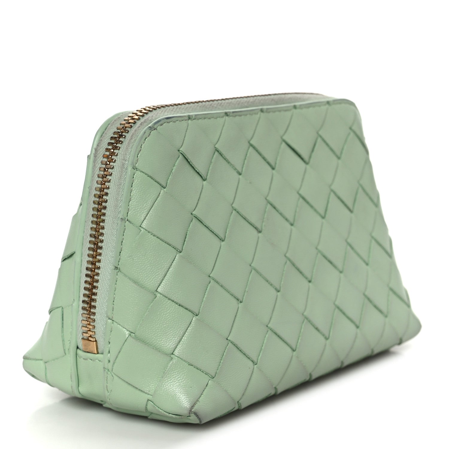 Nappa Intrecciato Small Beauty Pouch Fresh Mint