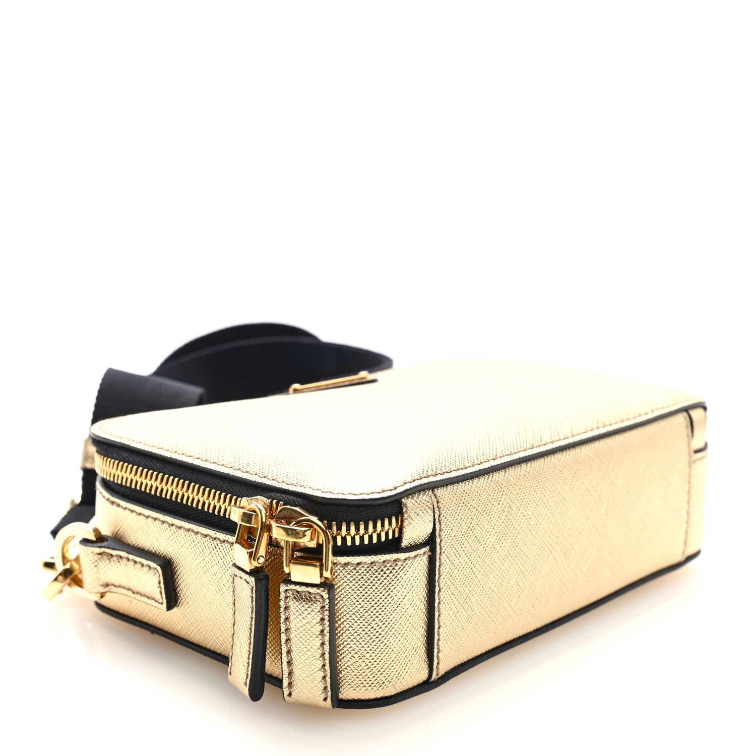 Saffiano Travel Small Brique Crossbody Bag Platino