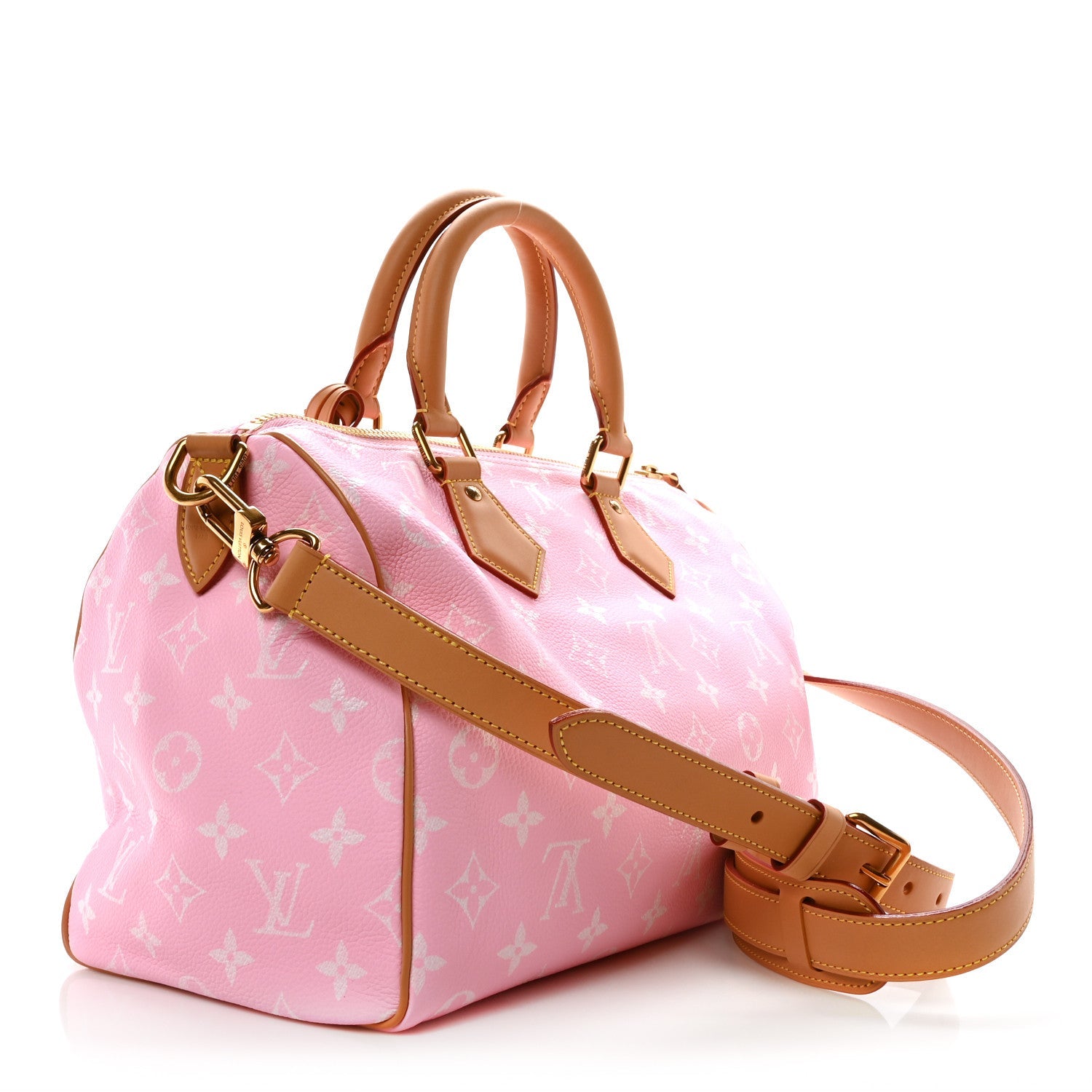 Calfskin Monogram Speedy P9 Bandouliere 30 Candy