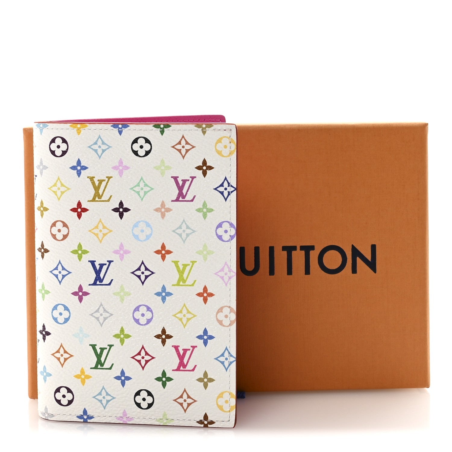 LV X TM Monogram Multicolor Passport Cover White