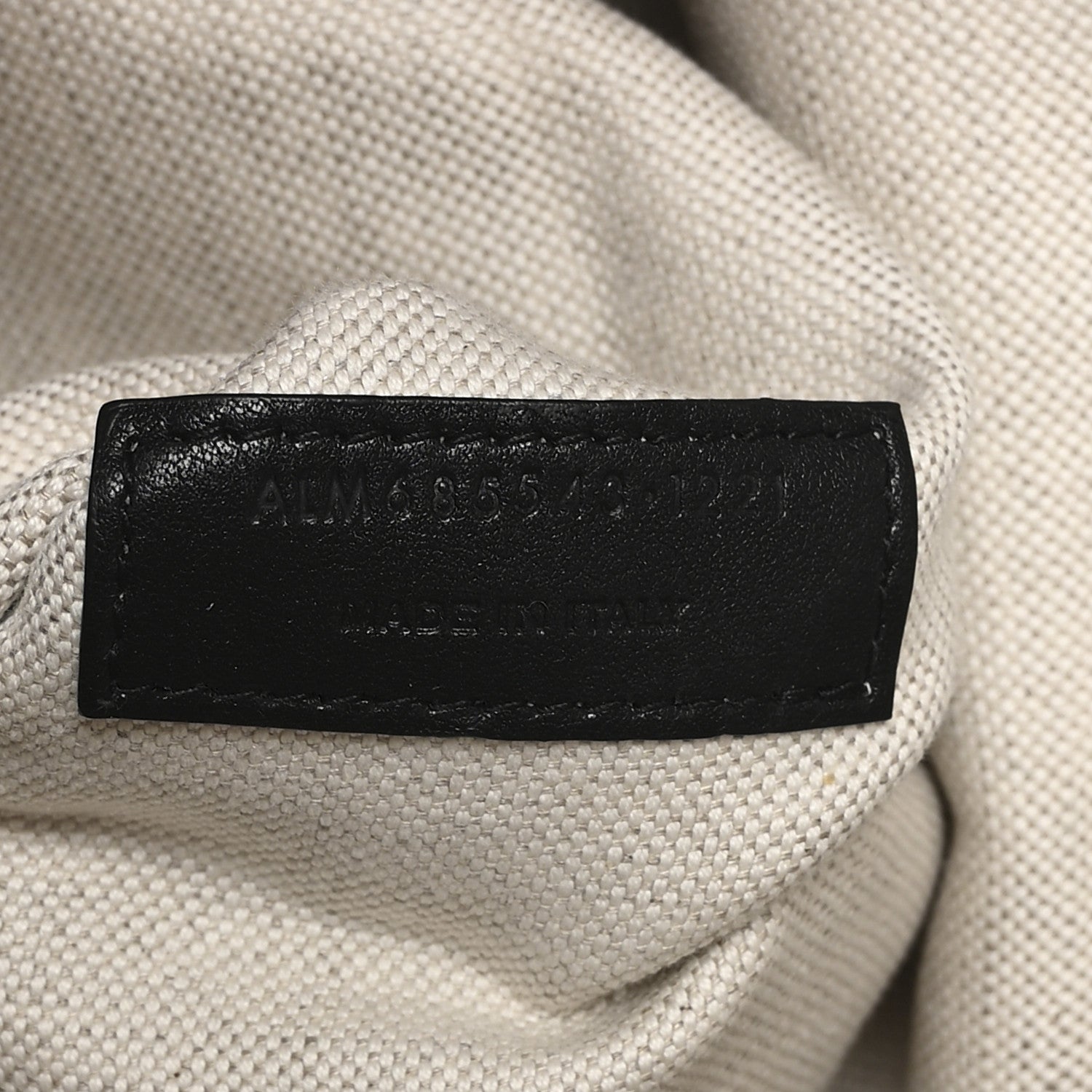 Linen Calfskin Rive Gauche Maxi Tote Grege et Noir