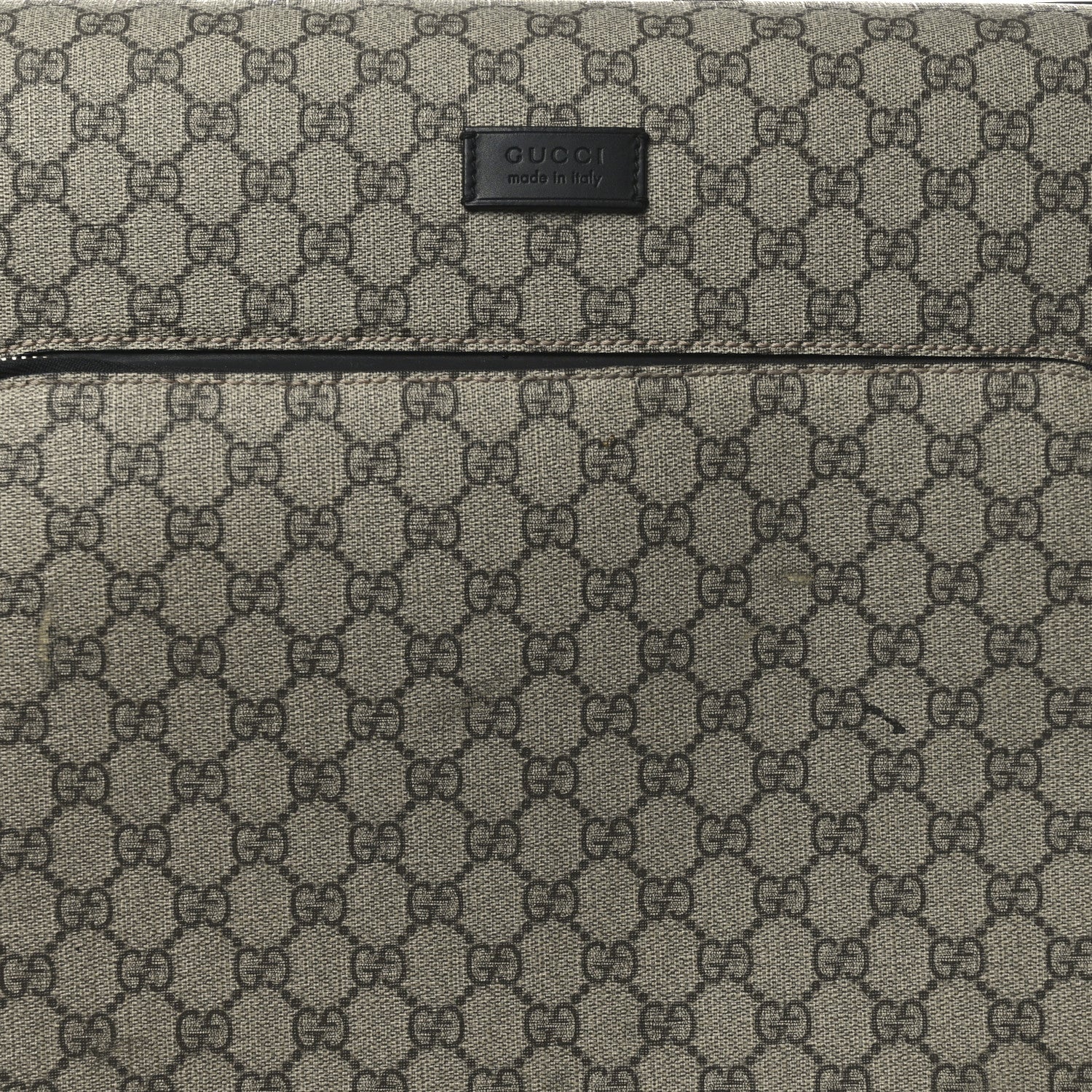 GG SUPREME MONOGRAM FOUR WHEEL SUITCASE BLACK