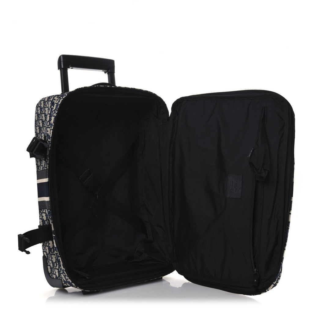 Oblique Small Diortravel Suitcase Blue