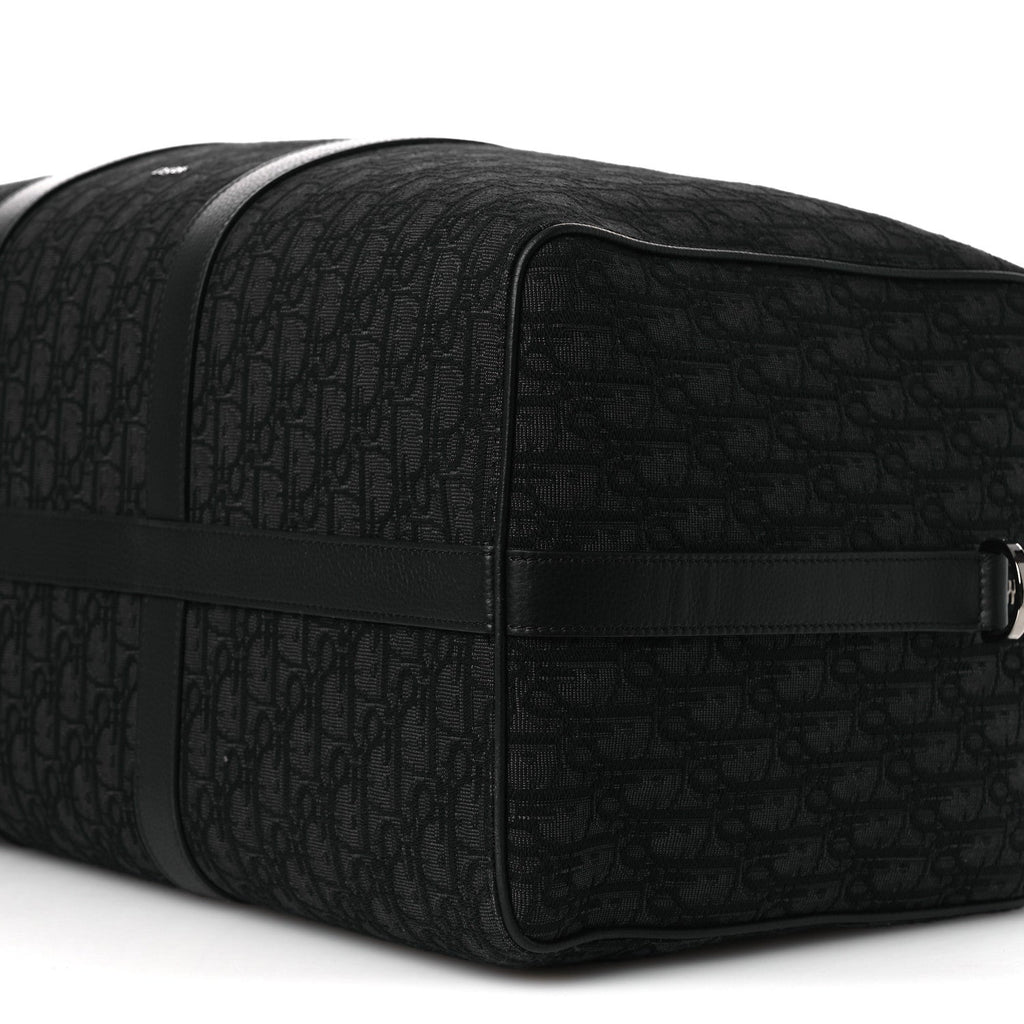 OBLIQUE JACQUARD GRAINED CALFSKIN LINGOT 50 BLACK