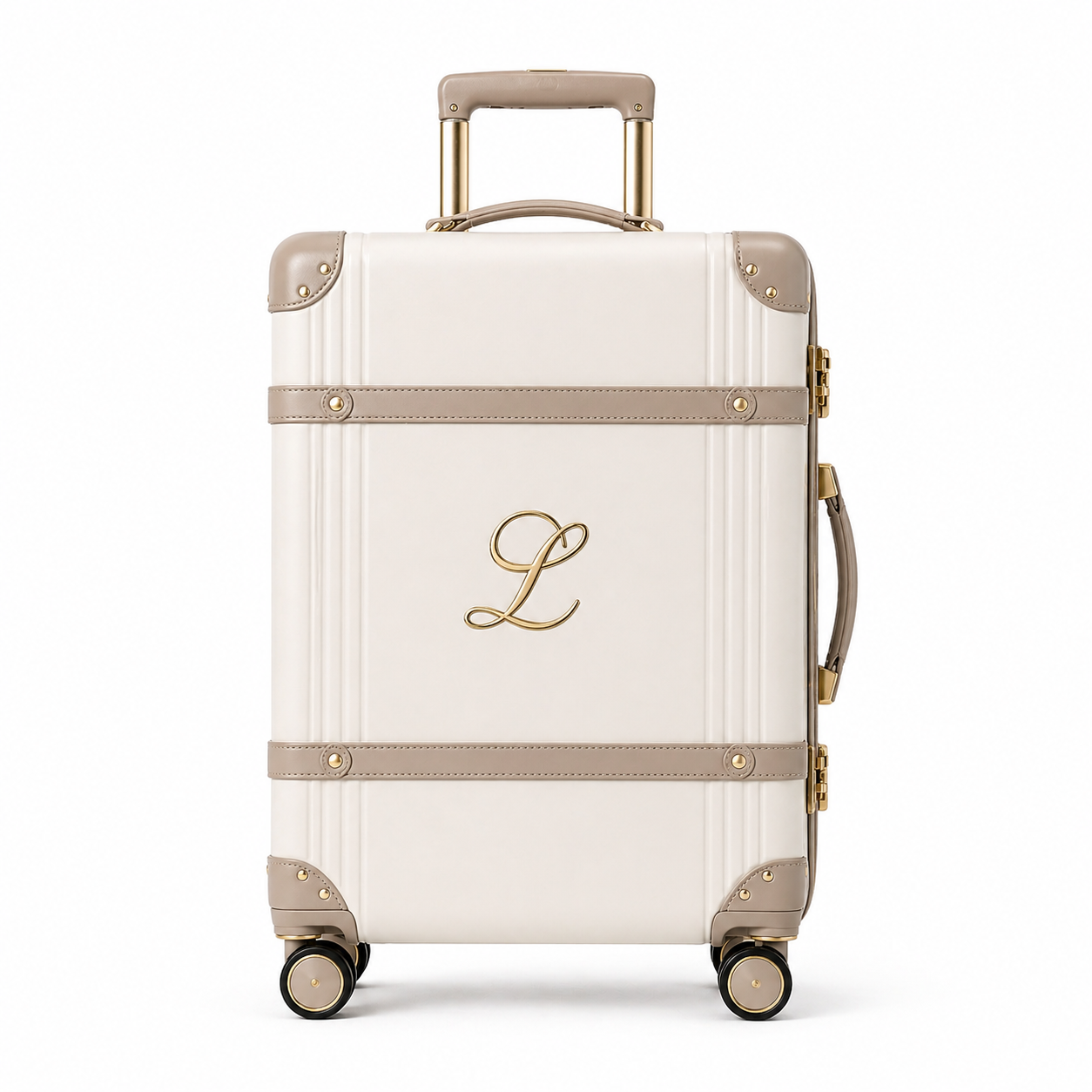 Levira White & Grey Suitcase