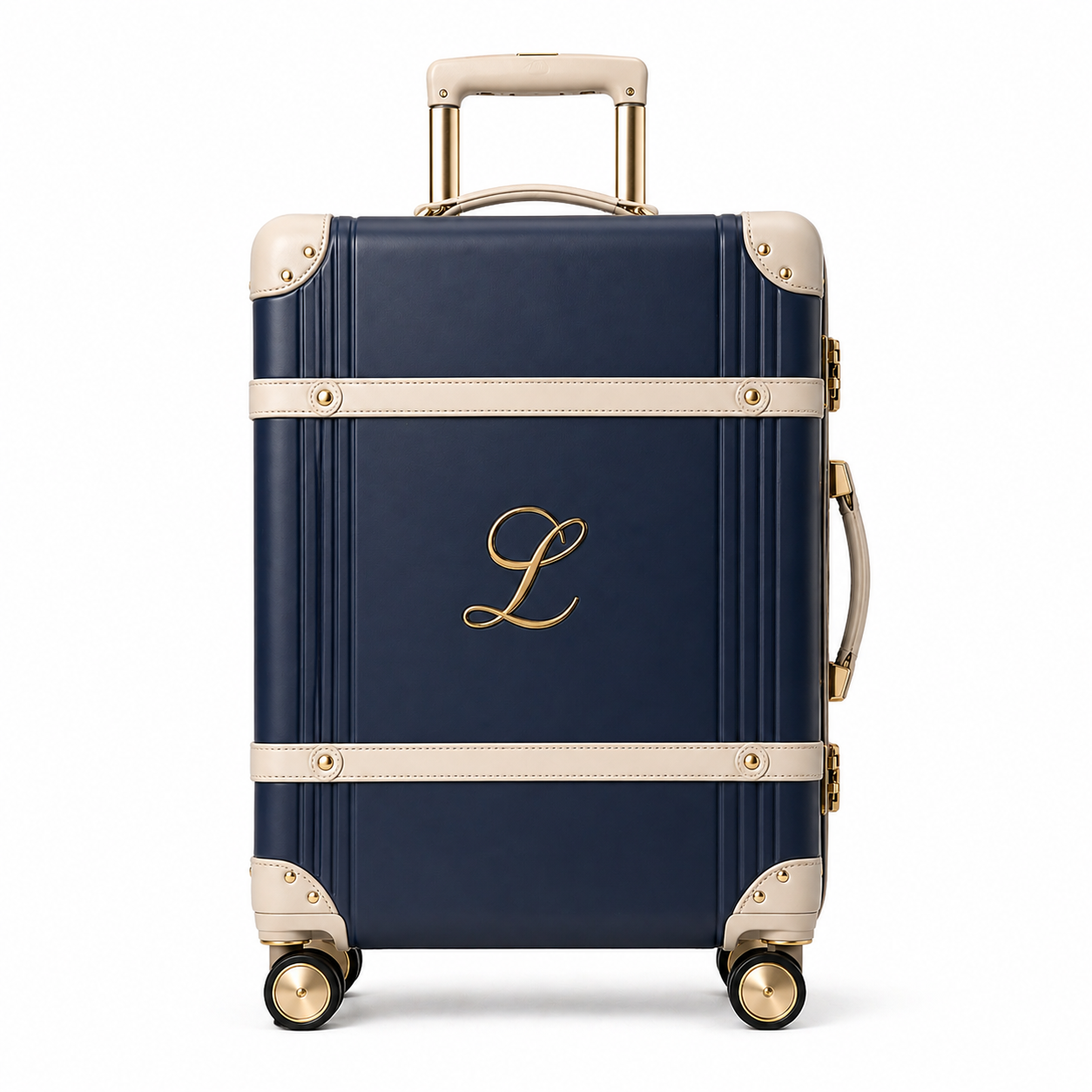 Levira Navy & Cream Suitcase